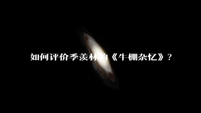 如何评价季羡林的《牛棚杂忆》？